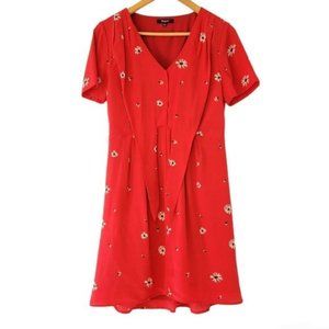 Madewell Floral Print Silk Mini Dress Size 4.